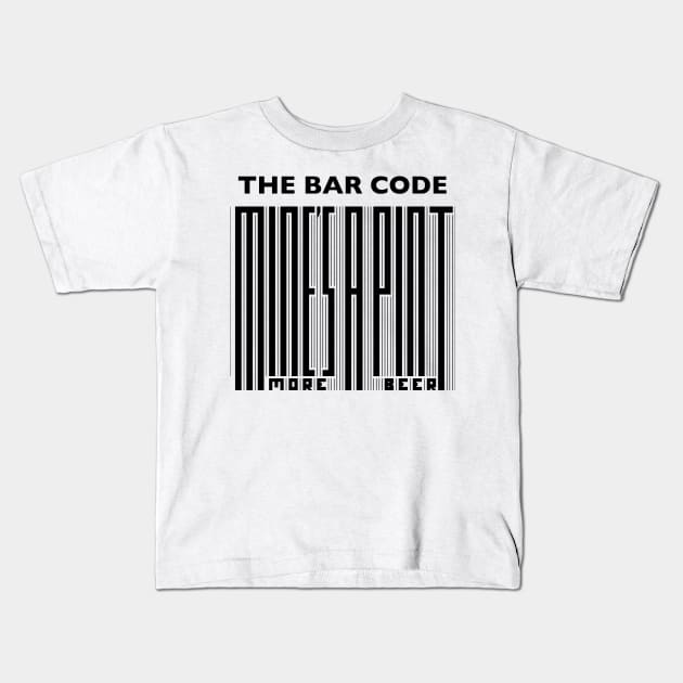 The Bar Code - Mine's a pint Kids T-Shirt by DavidASmith